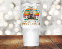 Mostly Peace Love and Light 30 Oz Tumbler