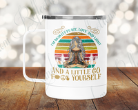 Mostly Peace Love and Light Camp Mug